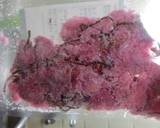 赤飯のとろろ汁かけ　桜の花の塩漬け入り作り方2写真
