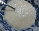 赤飯のとろろ汁かけ　桜の花の塩漬け入り作り方4写真