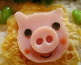 キャラ弁♪ブタちゃん♪作り方1写真