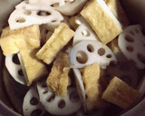れんこんと厚揚げの煮物作り方2写真