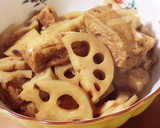 れんこんと厚揚げの煮物作り方4写真