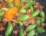 スナップエンドウと豚挽肉の味噌炒め作り方4写真