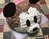 ミッキーの立体（ドーム）ケーキ覚書作り方9写真
