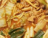 味噌煮込みうどん鍋☆簡単豚肉バージョン♪作り方4写真