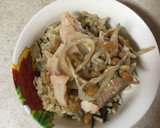 納豆と鮭の蒸し焼きのご飯作り方4写真