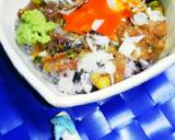 オリーブオイルとアジの叩きで簡単ユッケ丼作り方3写真