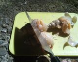 バイ貝の刺身。作り方2写真