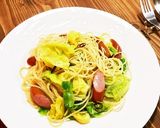 春キャベツとソーセージのペペロンチーノ♪作り方9写真