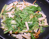 簡単！竹の子と青菜のわさびポン酢炒め作り方3写真