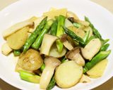 新じゃがとアスパラのバター醤油炒め♪作り方9写真