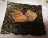 アスパラのオリーブオイル梅のり巻き作り方3写真