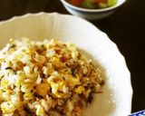 アミの塩辛でちょっと桜色の枝豆ご飯作り方11写真