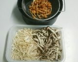 万能常備菜!たっぷりきのこの梅ジソなめ茸作り方1写真