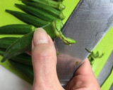 材料４つ♪簡単 オクラのおろし和え作り方1写真