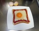 簡単・朝食目玉トースト作り方2写真