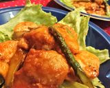 HM★リメイク【BBQチキンオムレット】作り方1写真