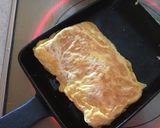 納豆&サンマの蒲焼きの卵焼き作り方3写真