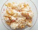 揚げ玉と紅生姜のおにぎり作り方3写真