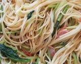 簡単！小松菜ベーコントマトのパスタ作り方7写真