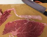 肉巻きおにぎり☆卵入り作り方3写真