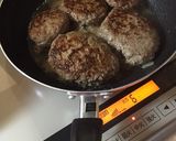 椎茸入りデミグラスハンバーグチーズがけ作り方5写真