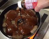 椎茸入りデミグラスハンバーグチーズがけ作り方8写真