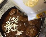 椎茸入りデミグラスハンバーグチーズがけ作り方9写真