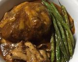 椎茸入りデミグラスハンバーグチーズがけ作り方10写真