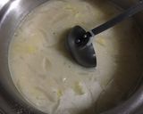 菜の花とホタテのクリームスープパスタ作り方5写真