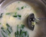 菜の花とホタテのクリームスープパスタ作り方6写真