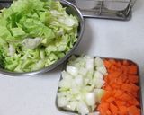 キャベツたっぷり鶏もも肉のトマトスープ作り方1写真