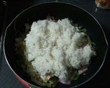 たくあんで(^o^)昭和の炒飯♪作り方5写真