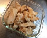 【簡単】鶏むね肉の梅わさびオイル漬け作り方5写真