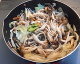 小松菜としめじの和風パスタ作り方3写真
