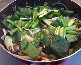 小松菜としめじの和風パスタ作り方4写真