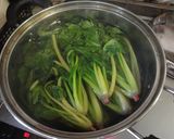明太子とほうれん草のクリームパスタ作り方1写真