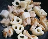 【簡単】レンコンと鶏肉のピリ辛炒め作り方3写真