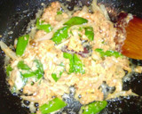焼き鮭と絹さやのマヨ炒めパスタ☆作り方7写真