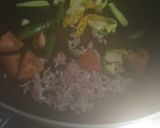 ズッキーニの花と挽き肉のソテー作り方2写真