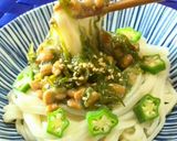 めかぶ納豆ごはん麺(米粉麺)作り方5写真