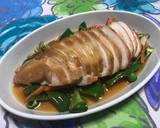簡単…弱火で柔らか！鶏ムネ肉一枚生姜焼き作り方7写真
