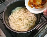 キムチうどん作り方1写真