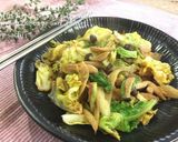 春キャベツとしめじの胡麻味噌炒め作り方6写真