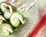 胡瓜と♡ハムチーの♥クルクル柚子胡椒巻き作り方4写真
