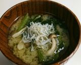 ほうれん草としめじの生姜入り味噌汁作り方8写真