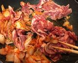 ラム（お好み肉）と青梗菜のキムチ炒め♡作り方3写真