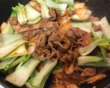 ラム（お好み肉）と青梗菜のキムチ炒め♡作り方4写真
