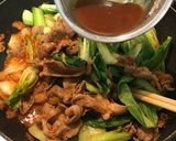ラム（お好み肉）と青梗菜のキムチ炒め♡作り方5写真