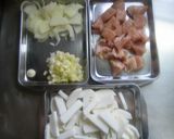 長いも、鶏肉の炒め物作り方1写真