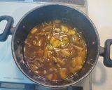 簡単！早い！エリンギ、長ネギ入りカレー丼作り方4写真